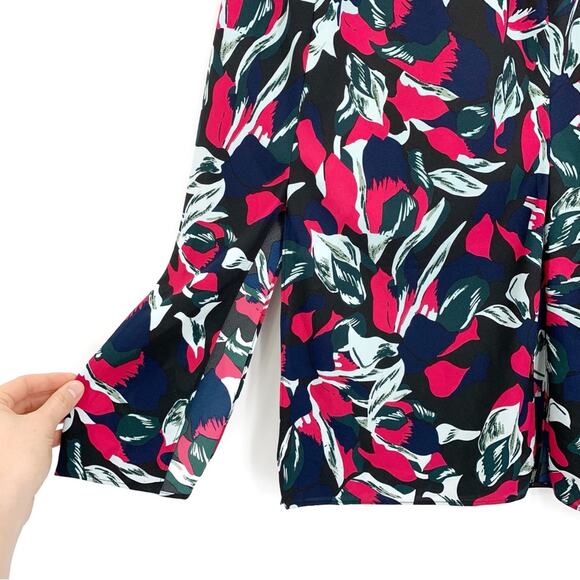 DIANE VON FURSTENBERG Corinne Dress LINER Navy Pink Teal 4 - Picture 4 of 10